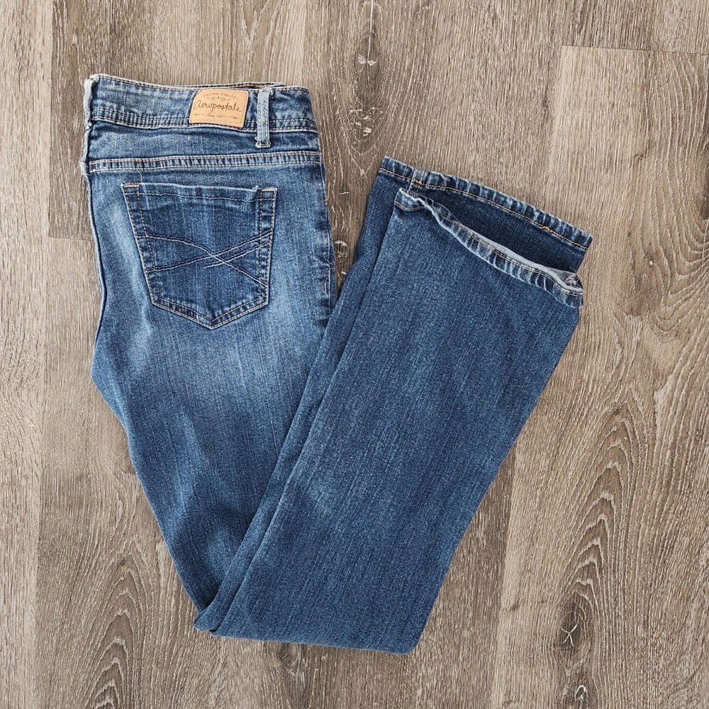 Aeropostale Chelsea Bootcut Jeans Womens 6 Regular Medium Wash Denim Blue